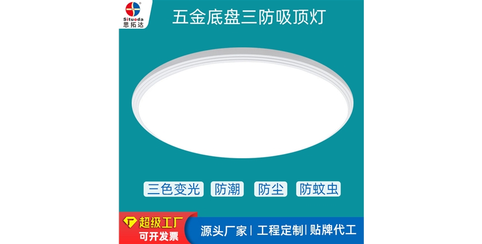 五金鐵底盤(pán)三防吸頂燈